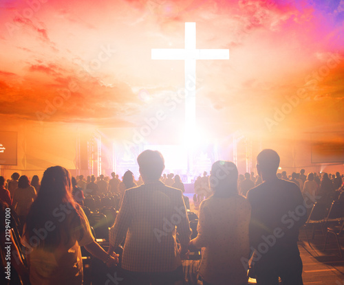Fotografie Christian concept background:Eucharist Therapy Bless God Helping Repent Catholic Easter Lent Mind Pray