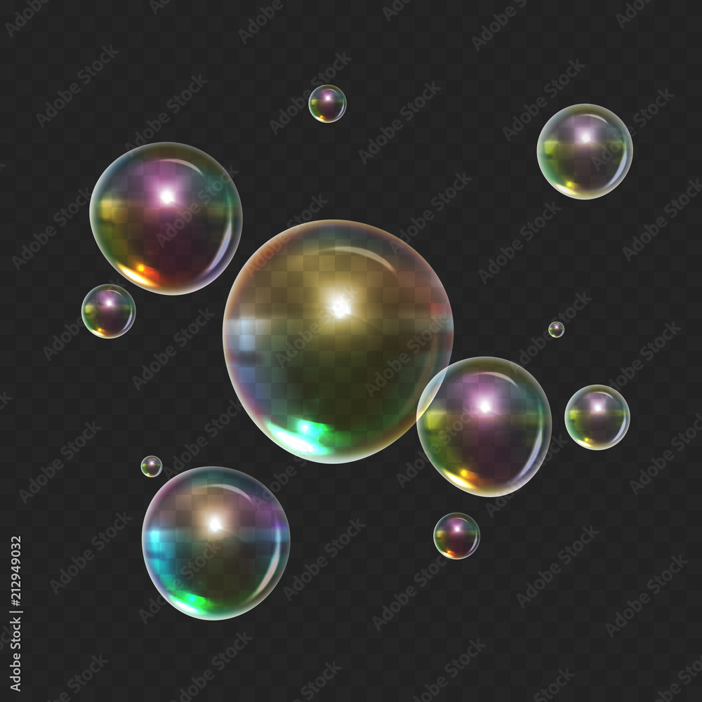 Stock vector illustration color realistic bubble blower isolated on a transparent background. EPS10