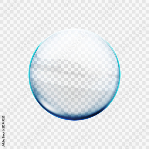 Stock vector illustration glass transparent sphere. Ball isolated on a transparent background. EPS10