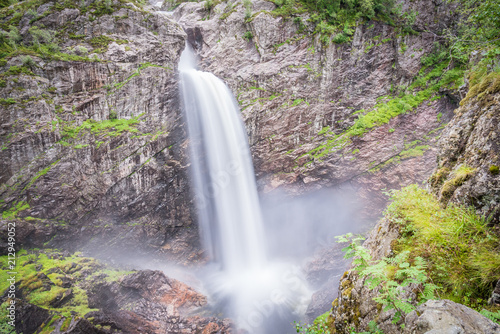 Månafossen waterfall in Rogaland, Norway