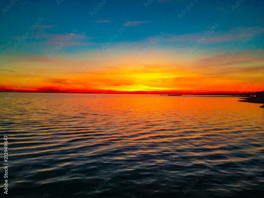 Louisiana Sunset Over Lake