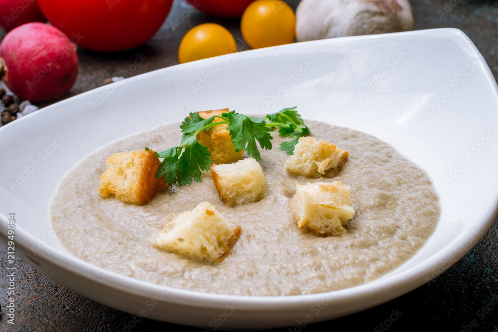 Cream soup of mushrooms Cream soup of mushrooms