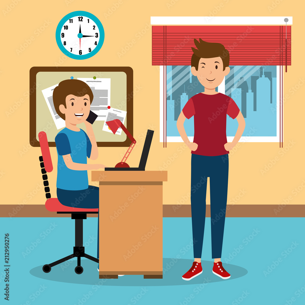young men in the workplace office young men in the workplace office