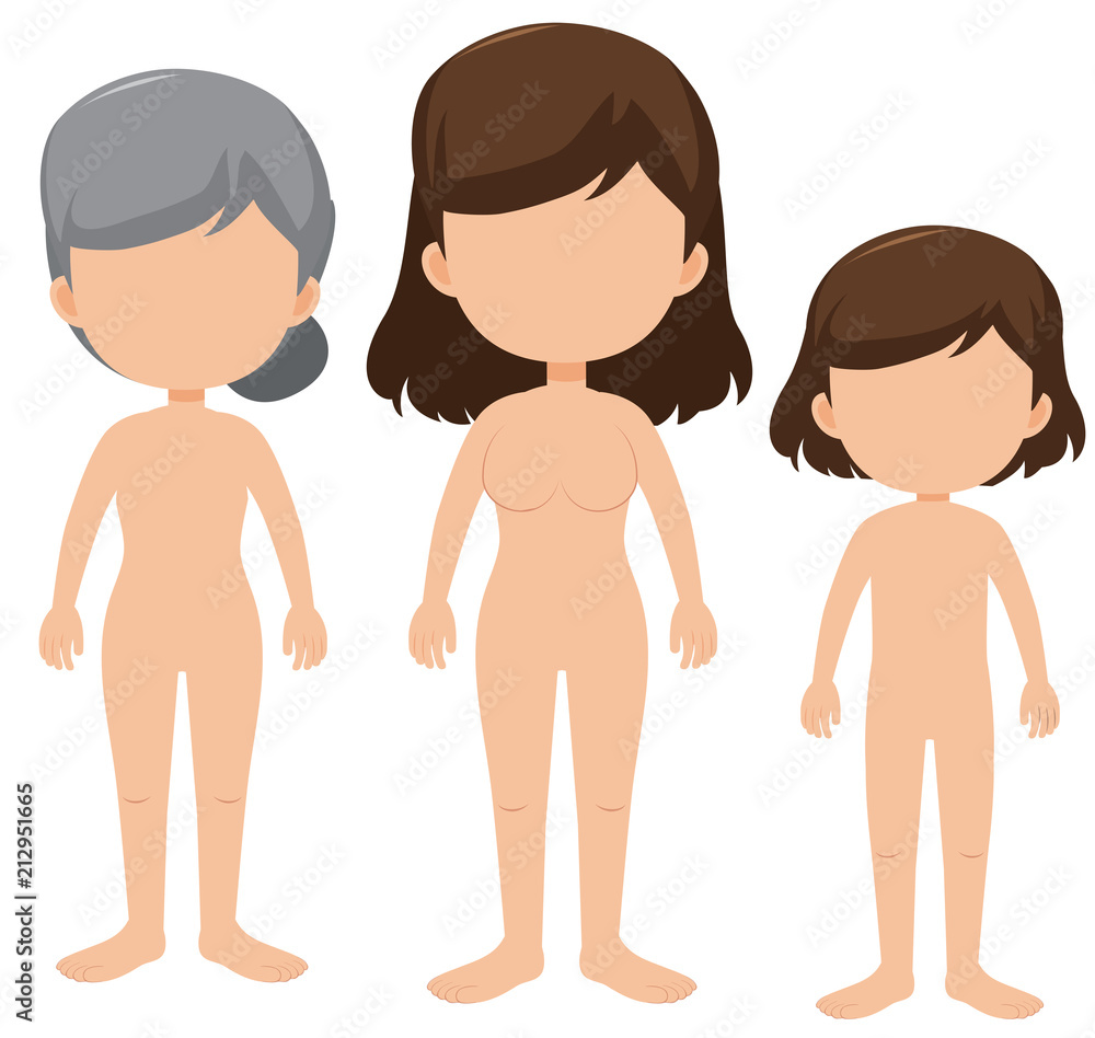 A Set of Woman in Different Age Body A Set of Woman in Different Age Body