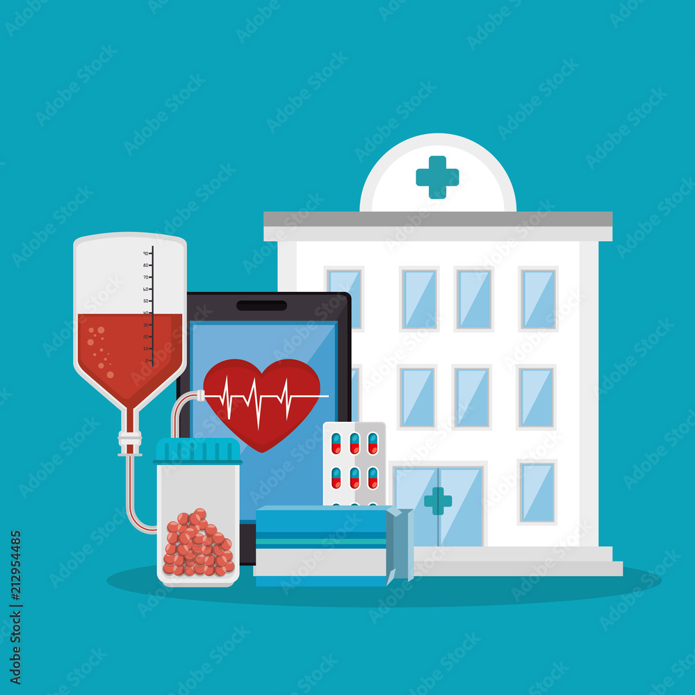 medical healthcare with set icons