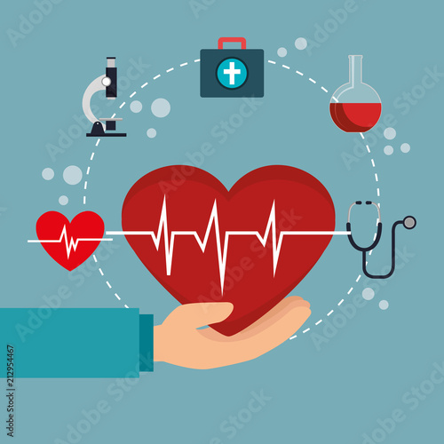 medical healthcare with set icons