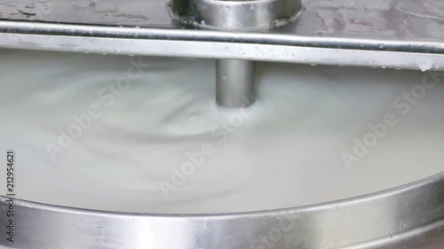 Process of cheese production in dairy factory, 4k Video Clip