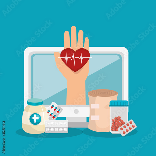tele medicine online with desktop