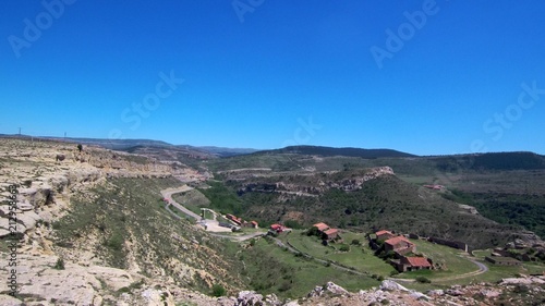 Teruel. Aerial view of mount in Allepuz. Spain. Drone Photo