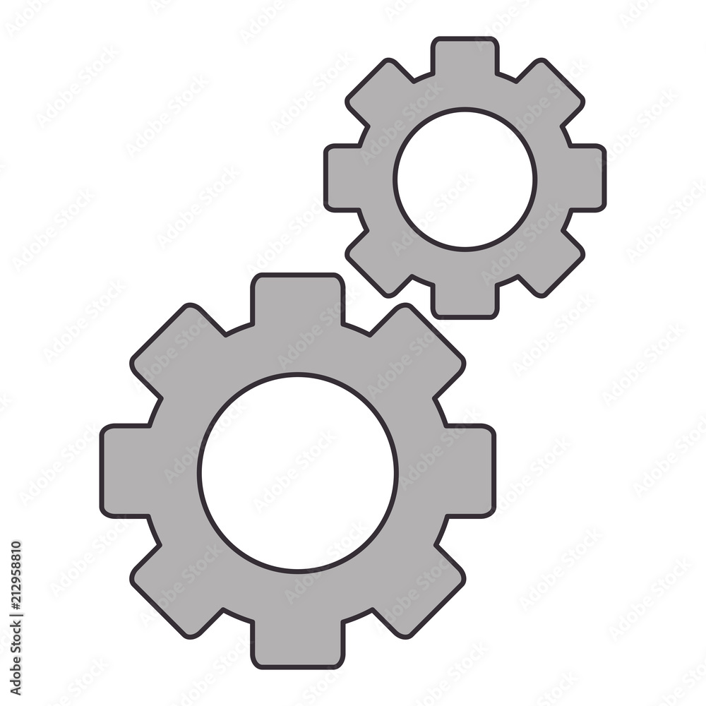 gears machinery isolated icon