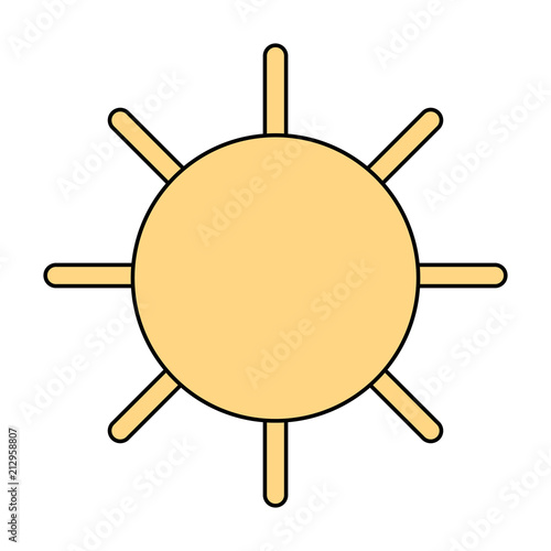 summer sun isolated icon