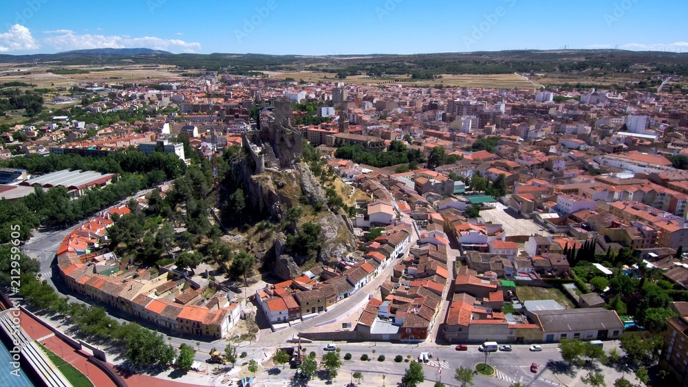 Almansa. Village of Albacete. Drone photo