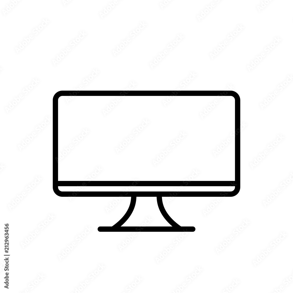 monitor vector line icons monitor vector line icons
