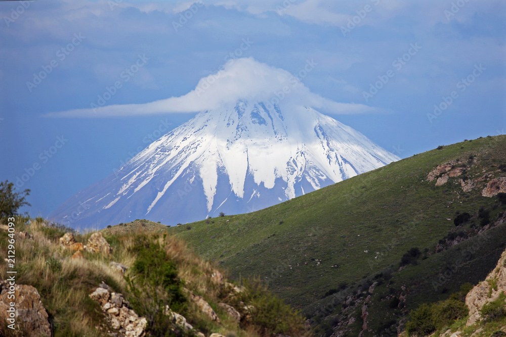 Lesser Ararat with clouds, Turkey