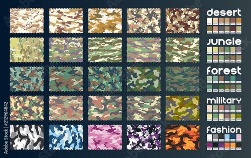 Camouflage fabric vector photo