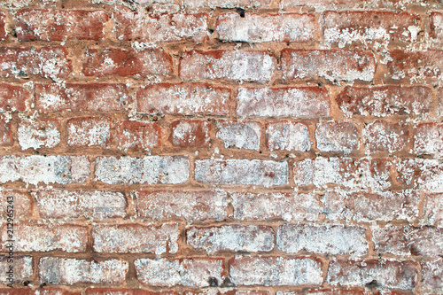 Vintage painted brick wall.