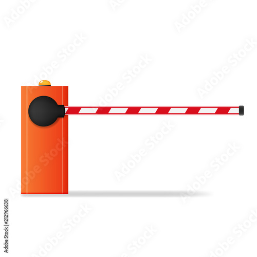detailed illustration of a car barrier. vector