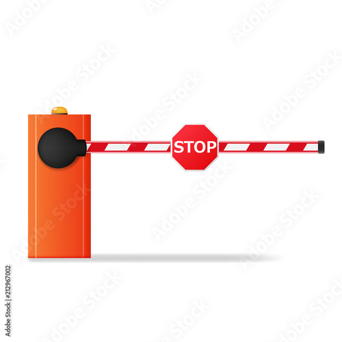 detailed illustration of a car barrier. vector