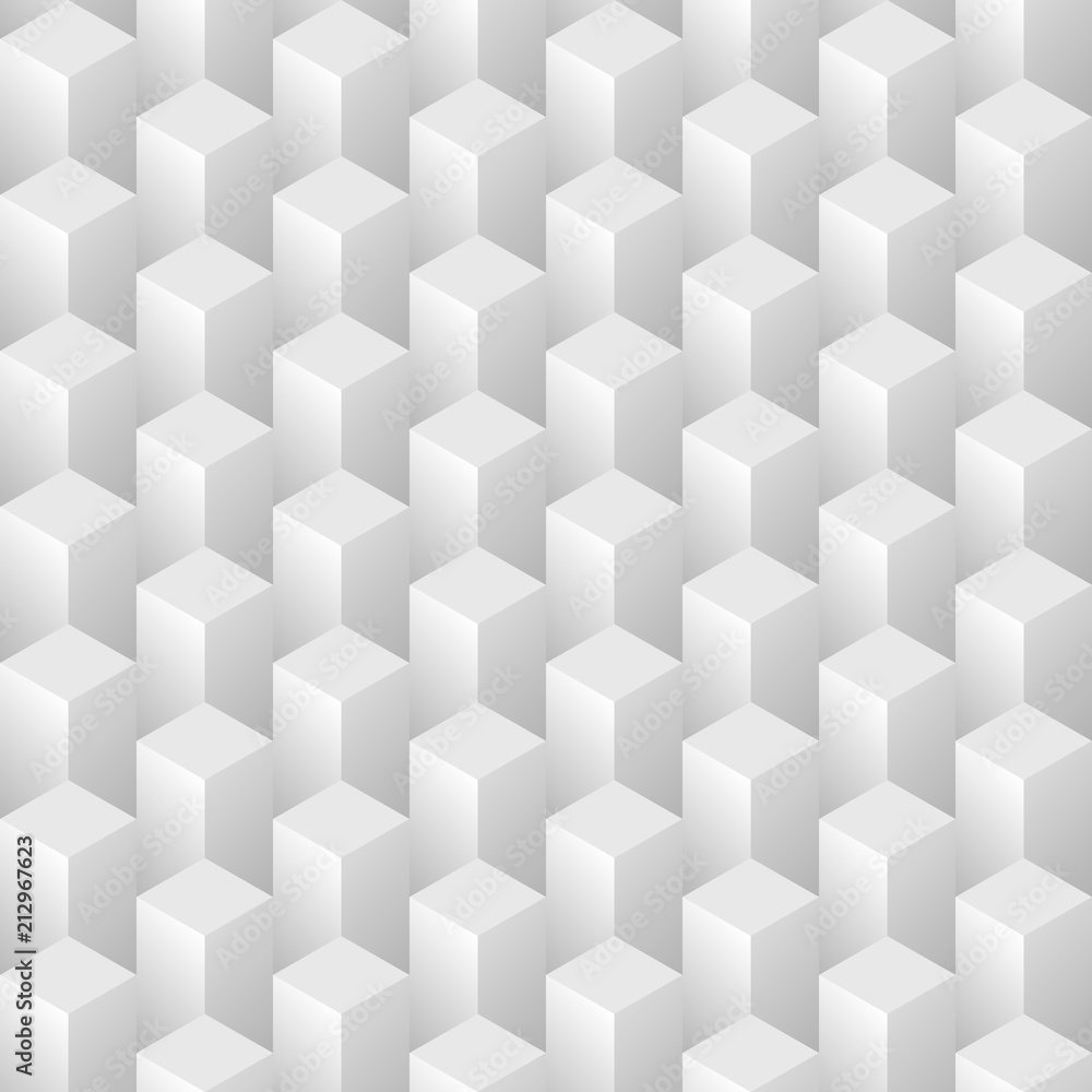 White seamless volumetric texture. Vector modern pattern. White seamless volumetric texture. Vector modern pattern.