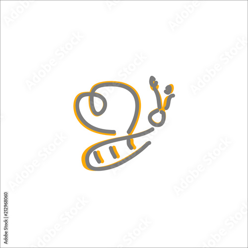 bee icon vector illustration