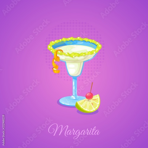 Margarita alcoholic cocktail.