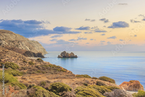 Beautiful view of the cliff over the sea