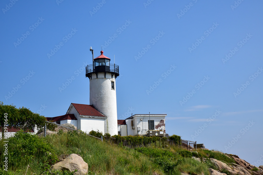New England Coast Lighthouse in summer