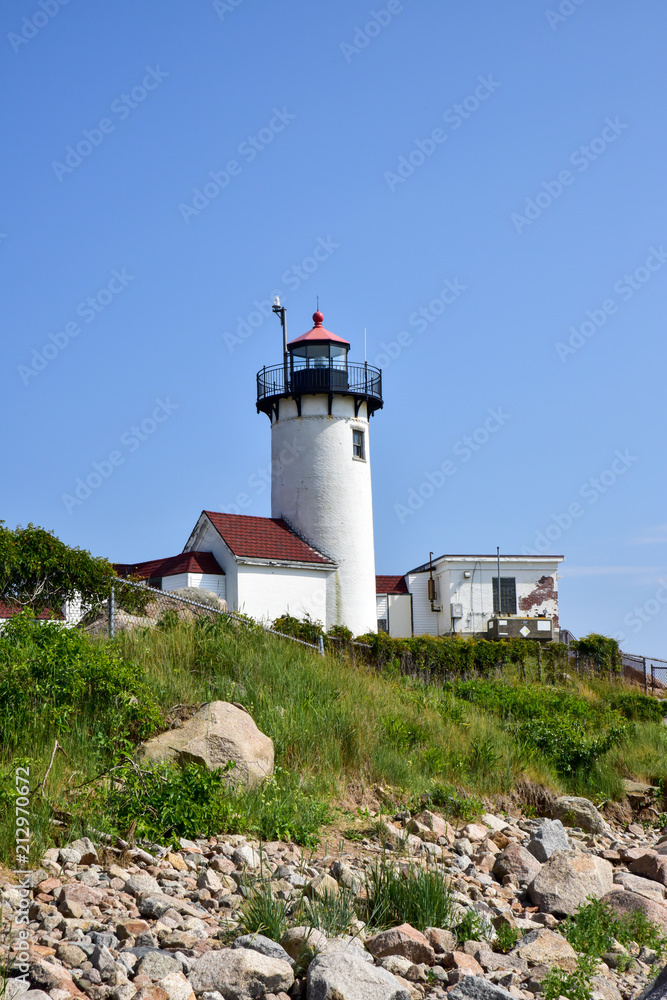New England Coast Lighthouse in summer