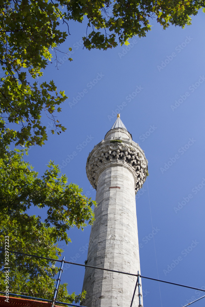 Mosque minaret in istanbul