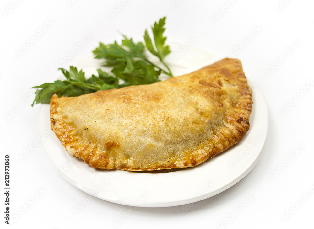 cheburek on plate cheburek on plate