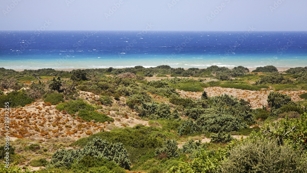 Aegean sea near Prasonisi. Rhodes island. Greece Aegean sea near Prasonisi. Rhodes island. Greece