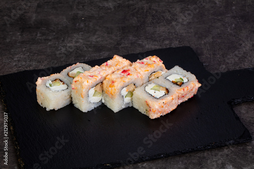 Japanese roll with salmon