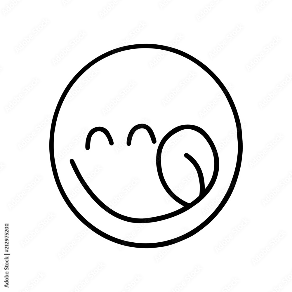 Emotion face cartoon illustration isolated on white background for children color book Emotion face cartoon illustration isolated on white background for children color book