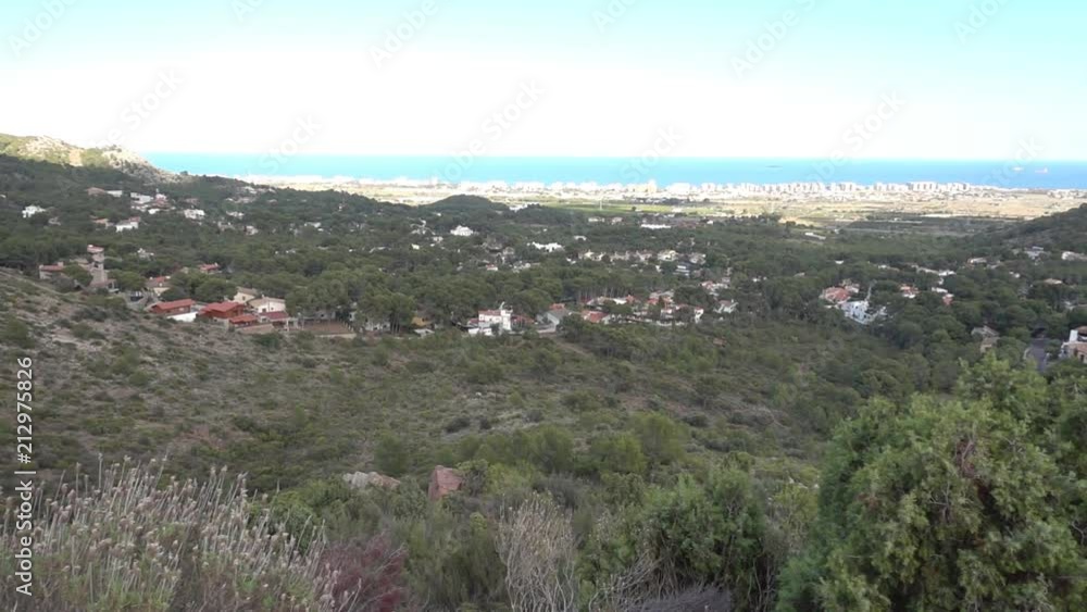 The Mediterranean Sea from the desert of the palms in Benicassim The Mediterranean Sea from the desert of the palms in Benicassim
