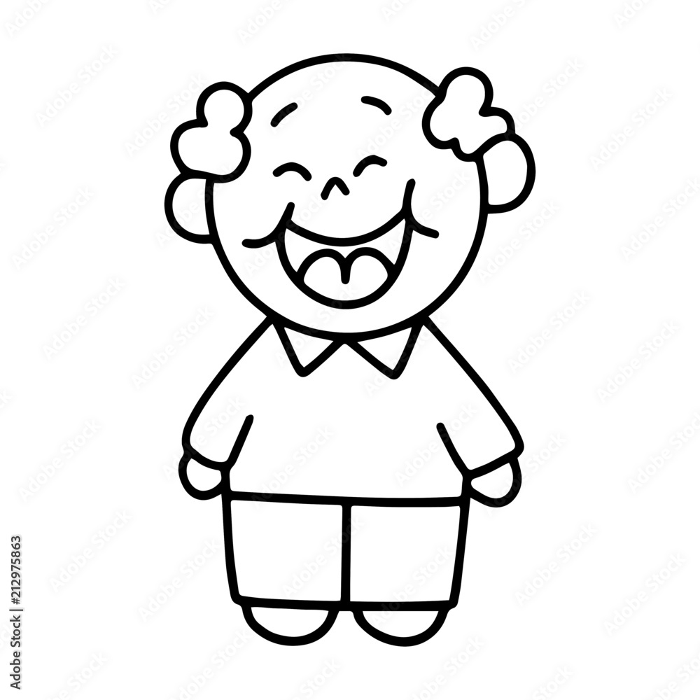 Old Man cartoon illustration isolated on white background for children color book Old Man cartoon illustration isolated on white background for children color book