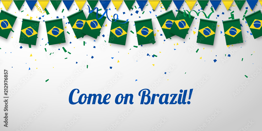 Come on Brazil! Background with national flags. Come on Brazil! Background with national flags.