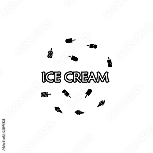 logo of the icon. Element of ice cream icon for mobile concept and web apps. Glyph stylelogo of the icon can be used for web and mobile photo