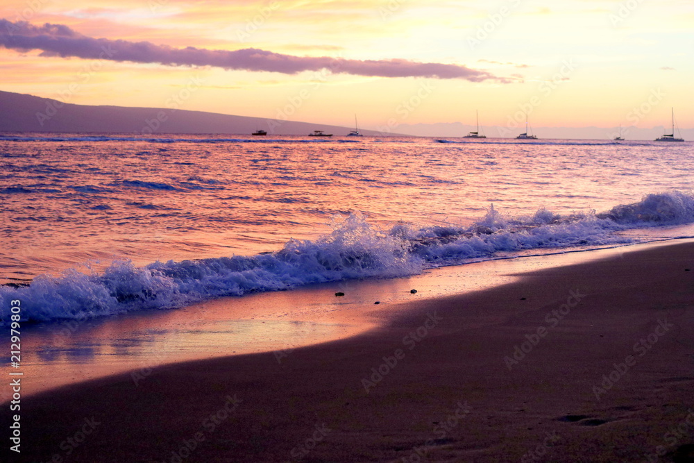 sea sunset shore