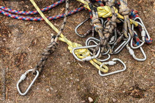 Ropes with carbines photo