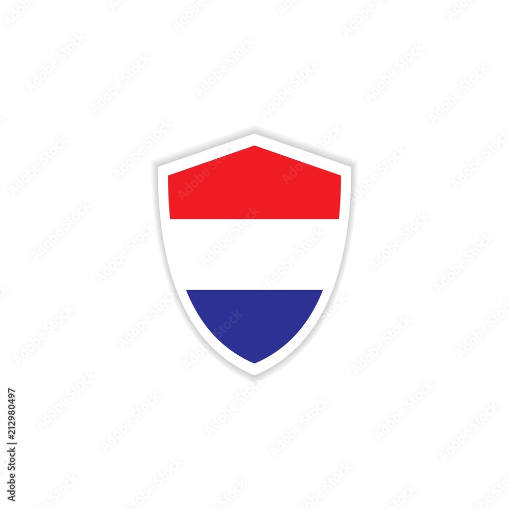 Netherlands Flag Emblem Vector Template Design Illustration Netherlands Flag Emblem Vector Template Design Illustration