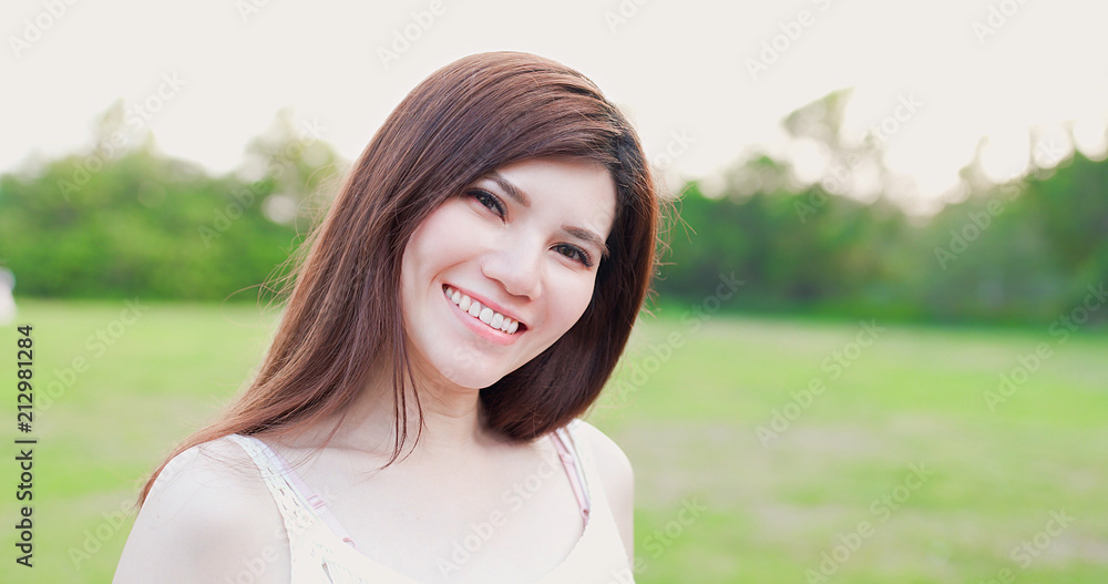 woman smile happily woman smile happily
