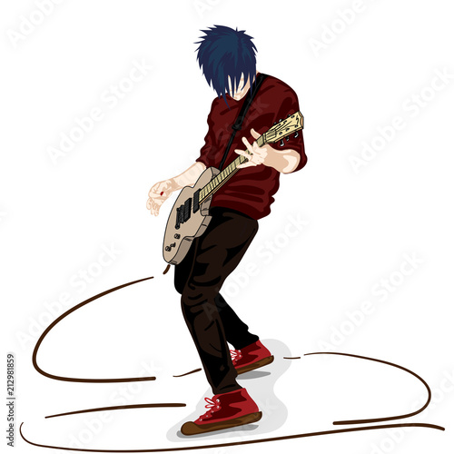 guitar man play music graphic object