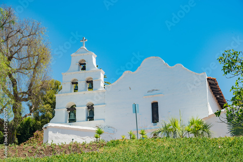 Exterior view of the historical Mission San Diego de Alcala