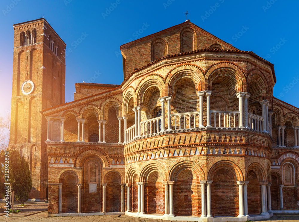 The Church of Santa Maria e San Donato at Murano Island in the venetian archipelago. Venice, Italy.