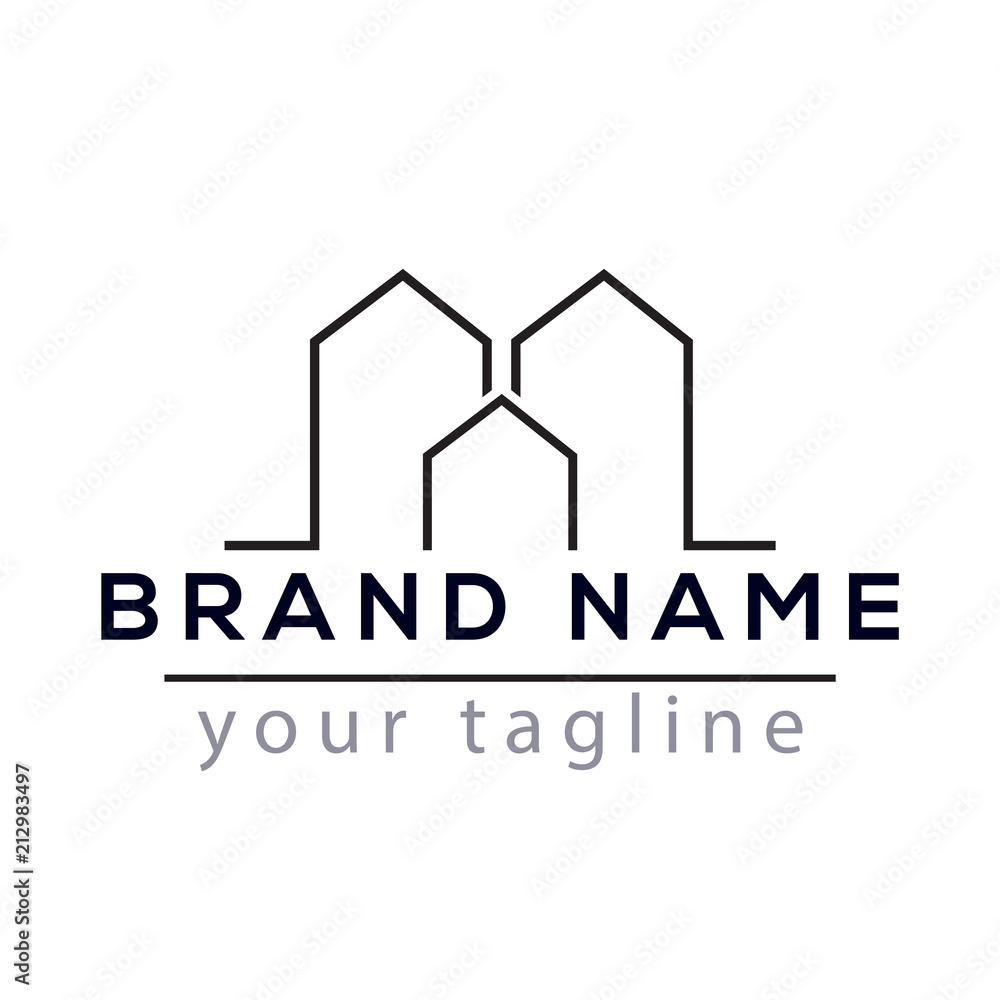 Apartment Build with line abstract Logo vector element. Build Logo Template Apartment Build with line abstract Logo vector element. Build Logo Template