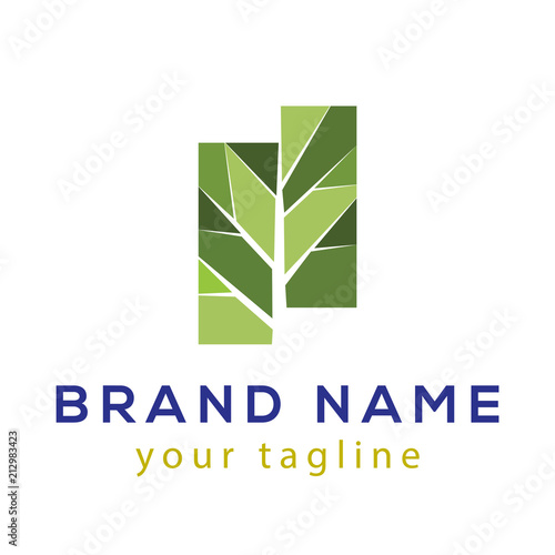 branches abstract leaf logo vector element. branches logo template