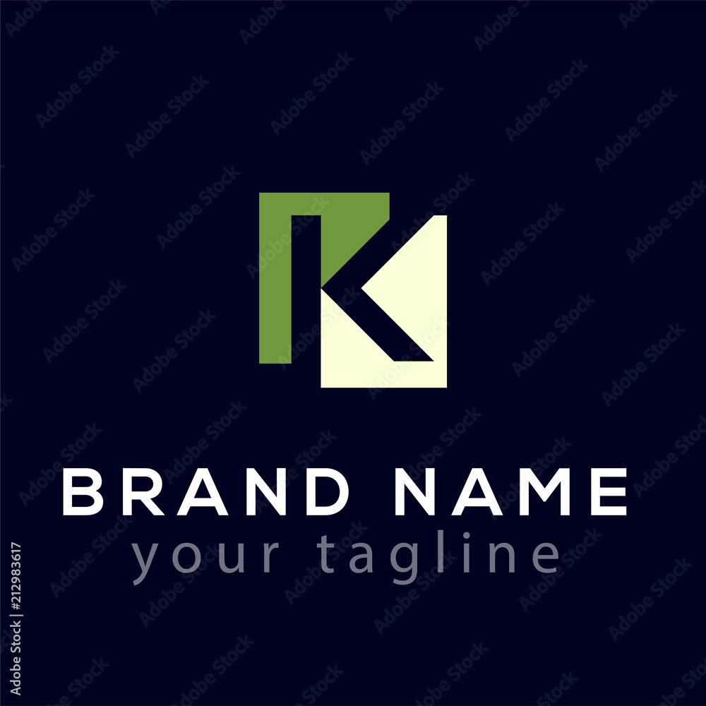 K Letter with abstract square logo vector element K Letter with abstract square logo vector element