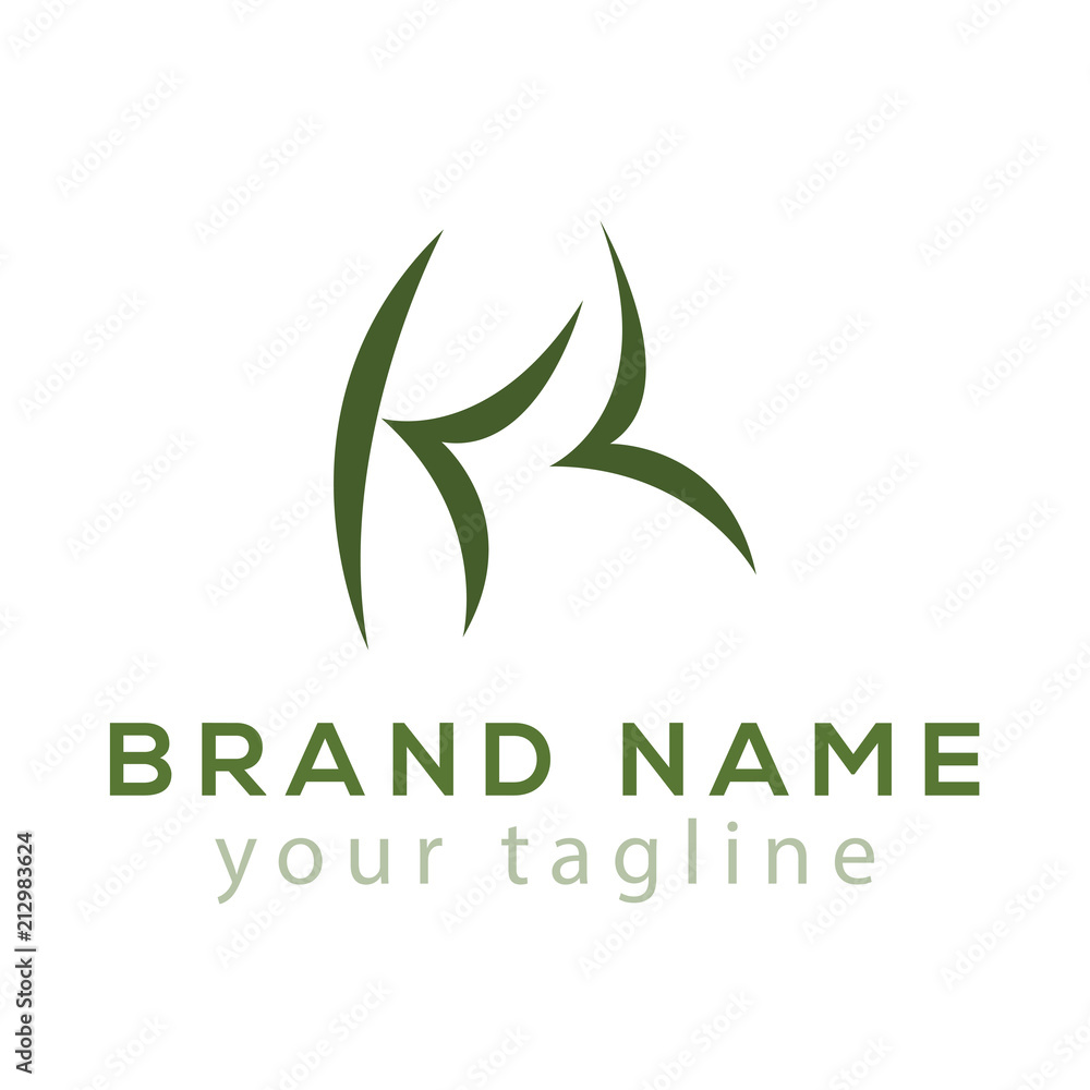 KR Initial Letter Logo vector element. KR Initial Logo Template KR Initial Letter Logo vector element. KR Initial Logo Template