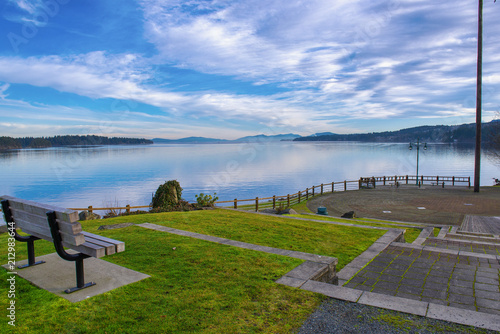 Transfer beach park and amphitheater in Ladysmith, Vancouver Island, BC photo