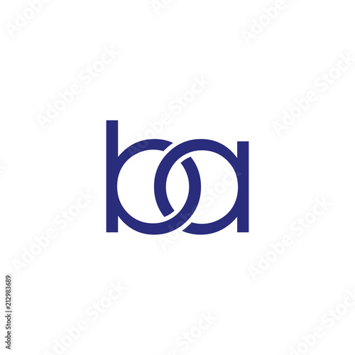 ba Initial Letter Logo Vector Element. ba Initial Template
